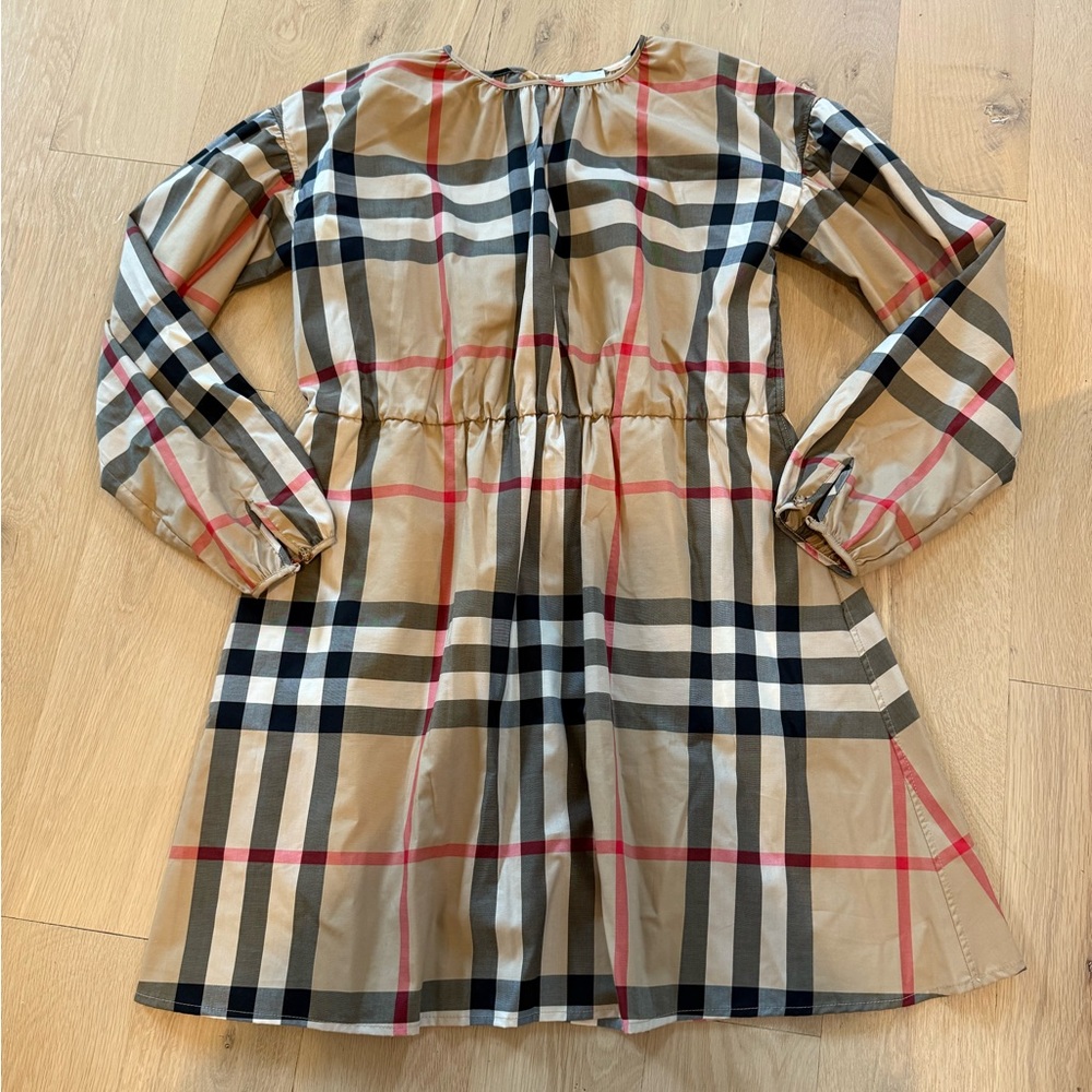 Burberry check cotton dress. Never worn. Size 14Y
